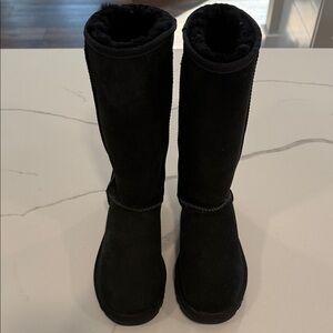 Brand New Ugg Black Tall Suede Boots